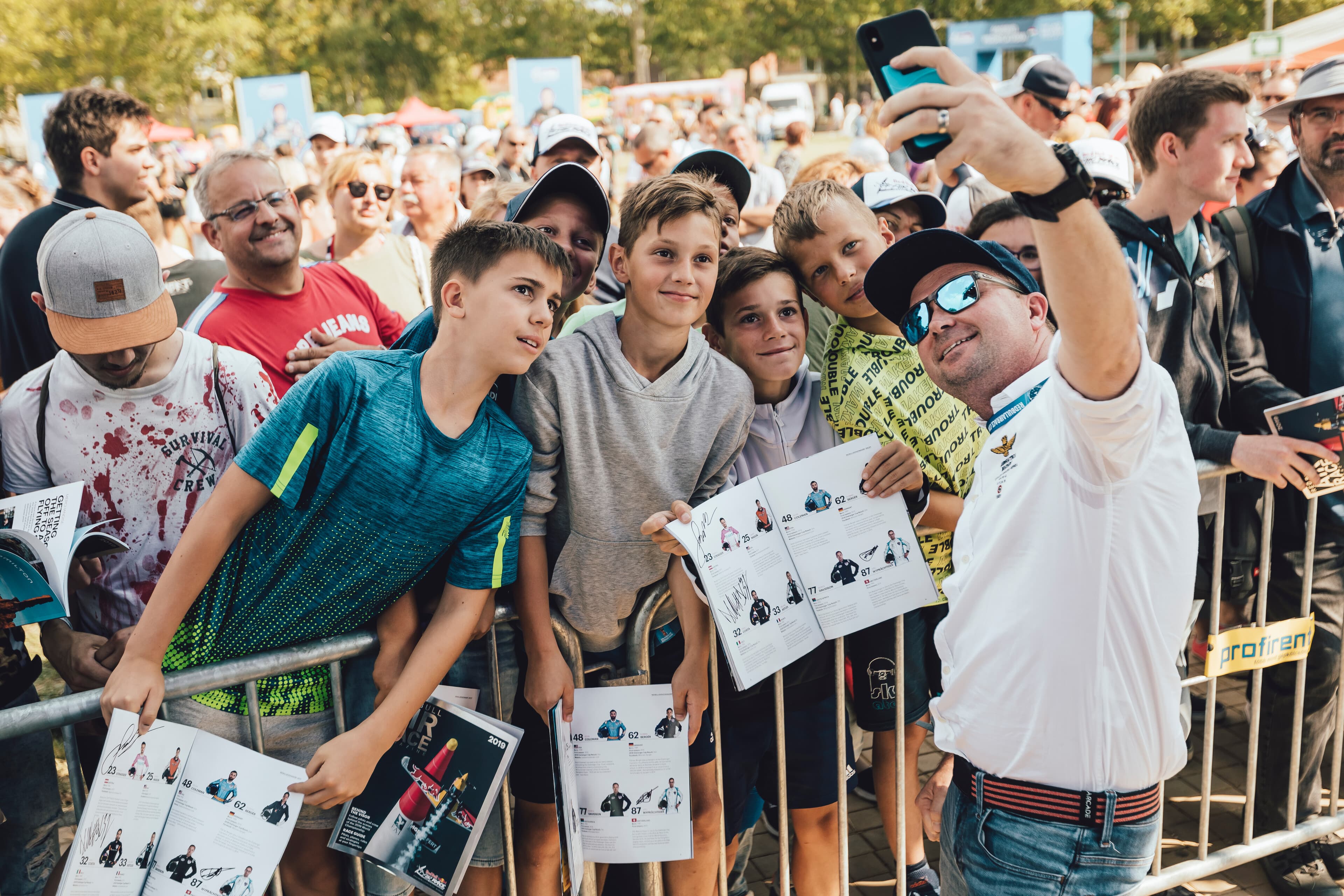 Patrick Davidson with fans
