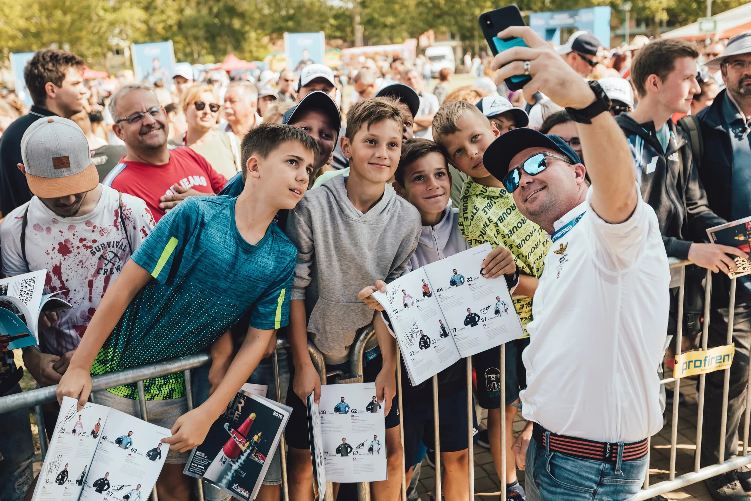 Patrick Davidson with fans